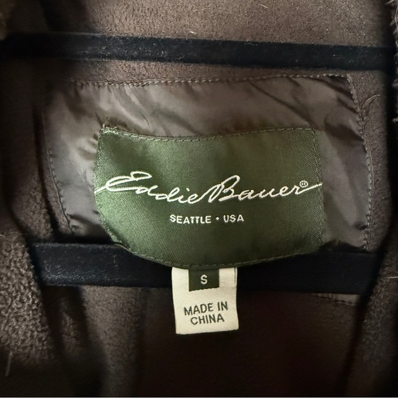 Eddie Bauer Long Down Parka Jacket Womens SZ Small Brown Coat Puffer NO Hood - Picture 4 of 12